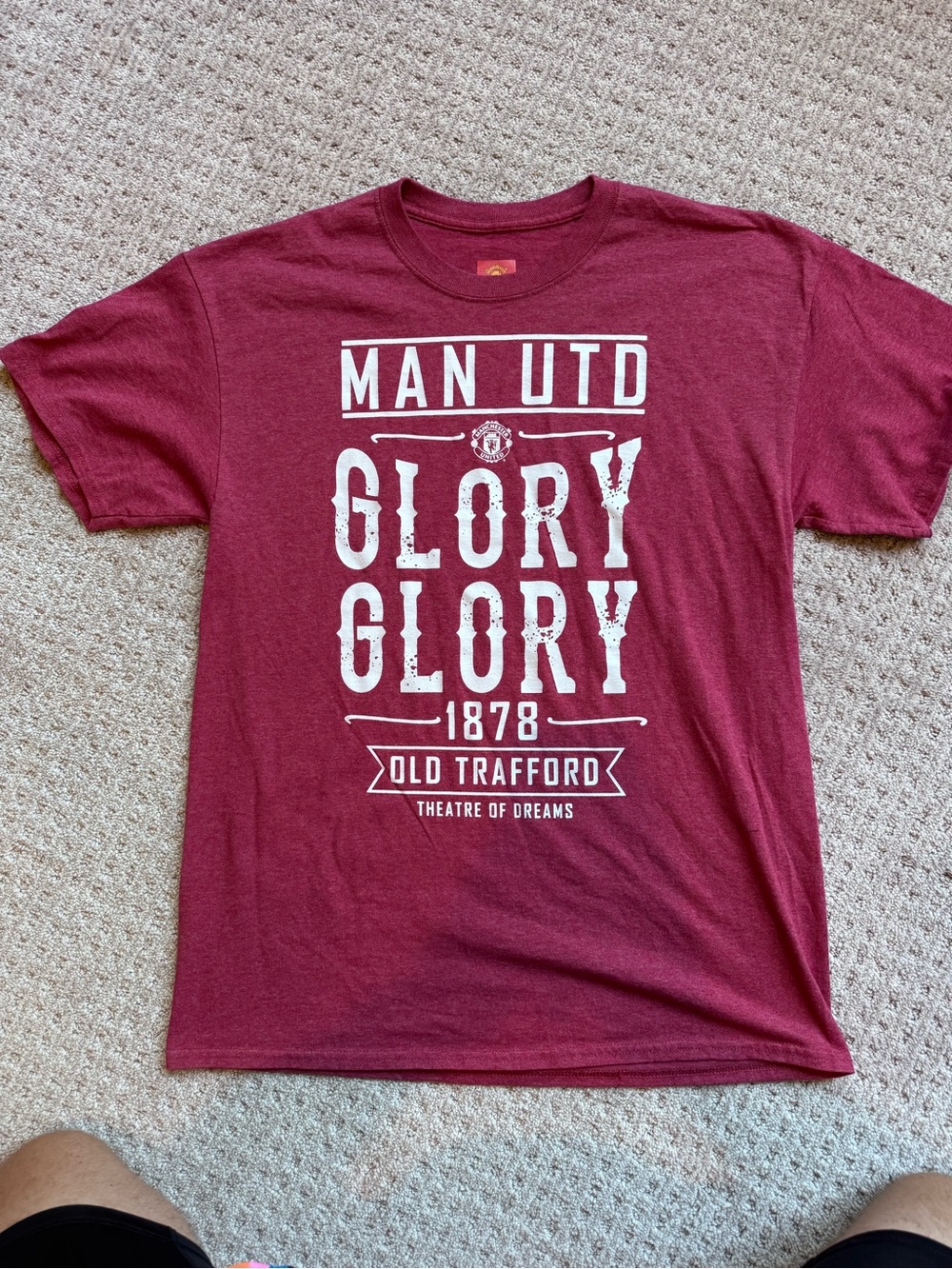 Manchester United Maroon 'Glory Glory' Graphic T-Shirt